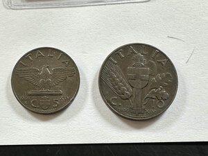 obverse: VITTORIO EMANUELE III - 10 Cent. (SPL)  e 5 Cent. (q.FDC) 1936.