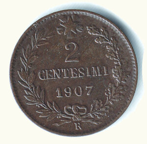 obverse: VITTORIO EMANUELE III - 2 Cent. 1907.