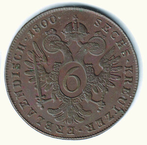 reverse: AUSTRIA -  Francesco II - 6 Kreuzer 1800.