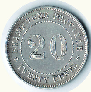obverse: CINA - Provincia di Kwangtung - 20 Cent. - Y 423.