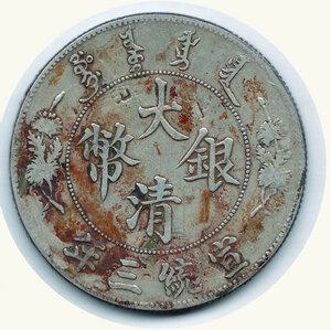 reverse: CINA Peijang - Dollar 1911 (Tientsin)