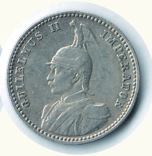 reverse: EST AFRICA IMPERIALE TEDESCO (DOA) - ¼ di Rupia 1914J - Gradevole patina.