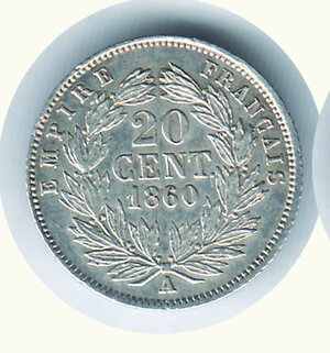 obverse: FRANCIA - Napoleone III - 20 Cent. 1860 - Zecca A.