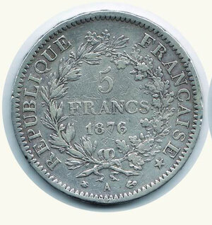 obverse: FRANCIA - III Repubblica - 5 Francs
