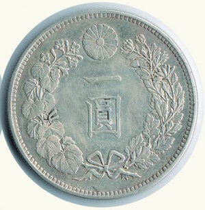 reverse: GIAPPONE - 1 Yen anno 28 (1895) - gr. 27,25 - KM A 25.3.
