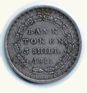 reverse: INGHILTERRA - Giorgio III (Bank of England) - 3 Shilling 1811