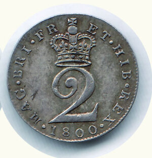 reverse: INGHILTERRA - Giorgio III - 2 Pence 1800