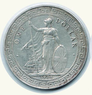 obverse: GRAN BRETAGNA - Trade Dollar 1908 - Zecca di Bombay - Minimo colpetto, altrimenti q.FDC - KM T5.