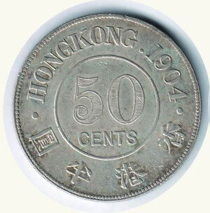 obverse: HONG KONG - Edoardo VII - 50 Cents 1904