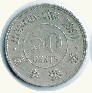 obverse: HONG KONG - Vittoria - 50 Cents 1891