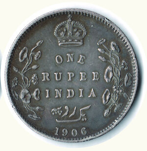 reverse: INDIA - Edoardo VII - Rupia 1906