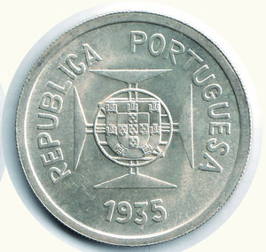 reverse: INDIA PORTOGHESE - 1 Rupia 1935 - KM 22.