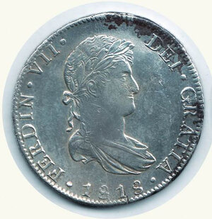 obverse: MESSICO - Ferdinando VII (1808-1821) - 8 Reales 1818.
