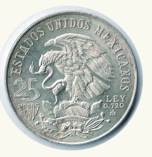 reverse: MESSICO - 25 Pesos 1968 