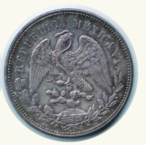 reverse: MESSICO - Peso 1909 Mexico City