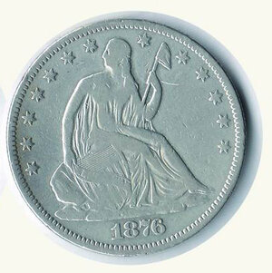 reverse: STATI UNITI - ½ Dollaro 1876.