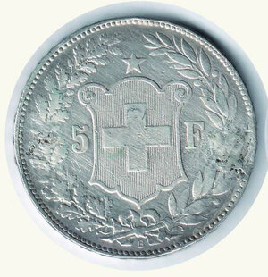 obverse: SVIZZERA 5 Francs 1890