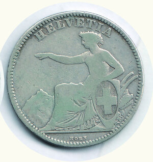 reverse: SVIZZERA - Confederazione - 2 Franchi 1862 - KM 10.