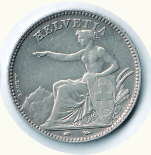 reverse: SVIZZERA - Confederazione - 1 Franco 1850.