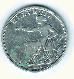 reverse: SVIZZERA - Confederazione - 1 Franco 1861.