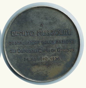reverse: GENOVA - A B. Mussolini - 1926