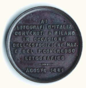 reverse: MILANO - Esposizione Nazionale 1881