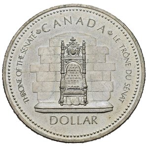 reverse: CANADA. Elisabetta II. Dollaro 1977. Ag. 23,24 g. FDC