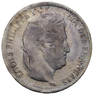 obverse: FRANCIA. Luigi Filippo. 5 Francs 1831. Ag. MB