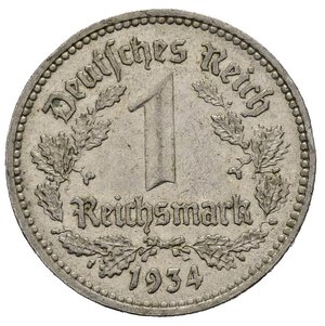 reverse: GERMANIA. Terzo Reich. 1 reichsmark 1934 A. Ni. qSPL