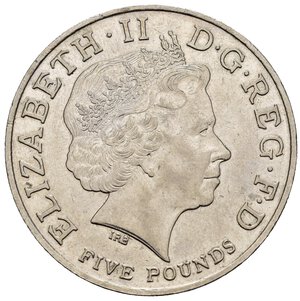 obverse: GRAN BRETAGNA. Elisabetta II. 5 pounds 2002 