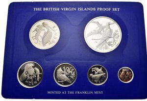 obverse: ISOLE VERGINI. VIRGIN ISLANDS. Set di monete 1975 in cartoncino incluso argento. Proof