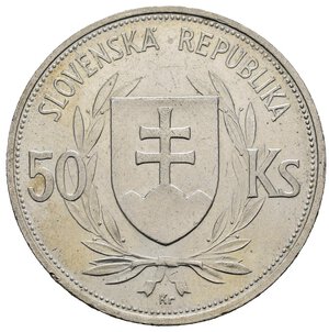 obverse: SLOVACCHIA. 50 Corone 1944. Ag. SPL+