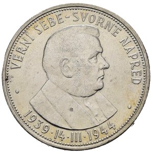 reverse: SLOVACCHIA. 50 Corone 1944. Ag. SPL+