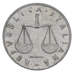 obverse: Repubblica Italiana. 1 Lira 1956. Al. SPL