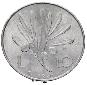 reverse: Repubblica Italiana. 10 lire 