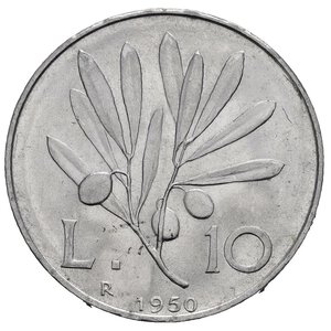 reverse: Repubblica Italiana. 10 Lire 