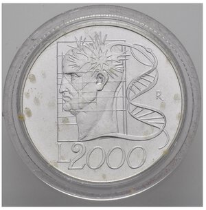 reverse: Repubblica Italiana. 2000 lire 1998 argento - serie 