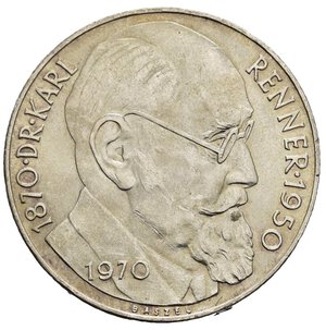 reverse: AUSTRIA. 2° Repubblica (dal 1945). 50 Scellini 1970 Karl Renner. qFDC