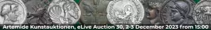 Banner Artemide eLive Auktion 30