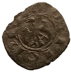 reverse: Emilia-Romagna, Ferrara. Denaro o Ferrarino. Obizzo III d Este (1344 - 1352). MOLTO RARA. Mi. MIR# 217, CNI# 1/6. NE.