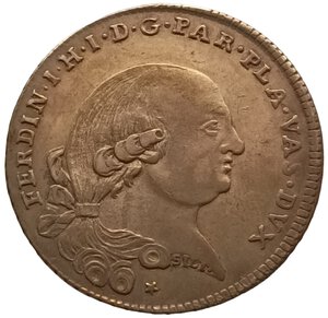 obverse: Emilia-Romagna, Parma. Da 6 Lire 1796. Ferdinando di Borbone (1765 - 1802). NON COMUNE. AG. MIR# 1073/2, CNI# 152.