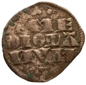 reverse: Lombardia, Milano. Denaro Imperiale. Enrico VII di Lussemburgo (1310 - 1313). Mi. MIR# 74. NE.