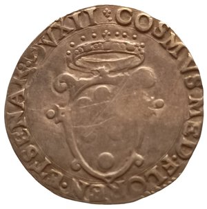 obverse: Toscana, Firenze. Giulio. Cosimo I de Medici (1537-1557). RARA. 2° serie. AG. MIR# 130. NE.