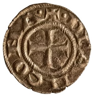 reverse: Marche, Ancona. Denaro. Monetazione Autonoma (1250 - 1300). AG. Biaggi# 42. NE.