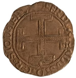 reverse: Napoli. Coronato. Ferdinando I (1458 - 1494). AG. MIR# 68/16. NE.