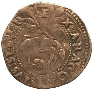 reverse: Napoli. Carlino. Carlo V (1516 - 1556). MOLTO RARA. AG. Magliocca# 60/2-3. NE.