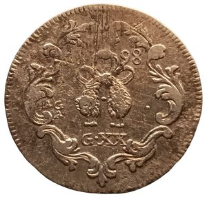 reverse: Napoli. Tarì 1698. Carlo II di Spagna (1674 - 1700). RARA. AG. MIR# 300/7. NE.