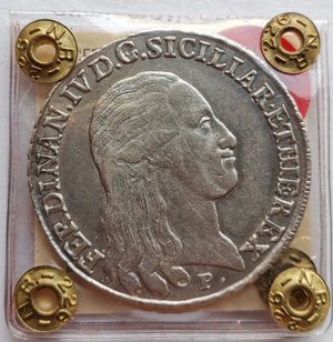 obverse: Napoli. Piastra 1798. Ferdinando IV di Borbone (1759 - 1816). AG. Gigante# 62.