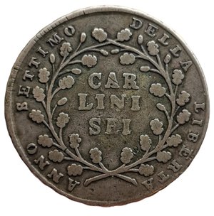 obverse: Napoli. ½ Piastra da 6 Carlini 1799. Repubblica Napoletana. MOLTO RARA. AG. Gigante# 2.