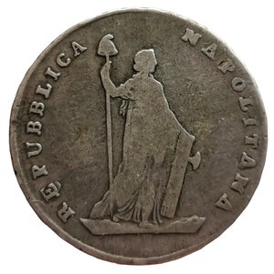 reverse: Napoli. ½ Piastra da 6 Carlini 1799. Repubblica Napoletana. MOLTO RARA. AG. Gigante# 2.